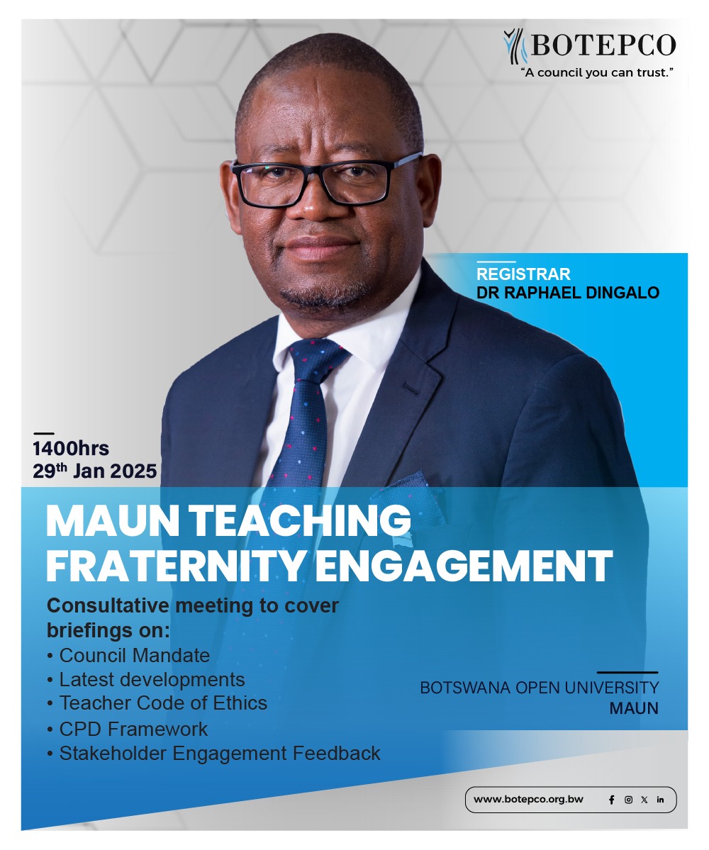 MAUN CONSULTATIVE ENGAGEMENT WITH THE TEACHING FRATERNITY